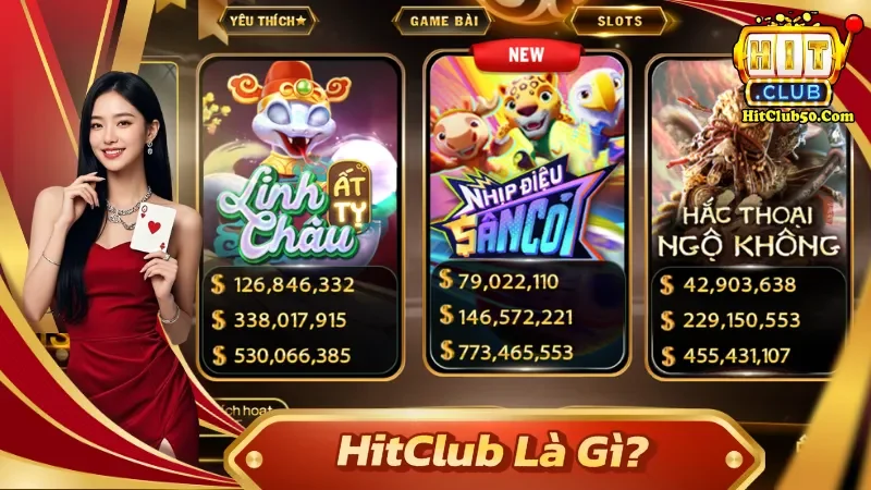 HITCLUB Giao diện nền tảng giải trí trực tuyến hiện đại với nhiều chuyên mục được sắp xếp khoa học